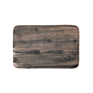Brown black art bath mat