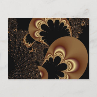Brown Black Balloon Flower Petal Fractal Art Gifts Postcard