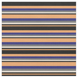 Brown, Black, Bisque, Dim Grey & Midnight Blue Fabric