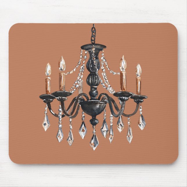 Brown Black Chandelier Mouse Mat (Front)