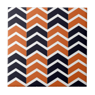 Brown Black Chevron Zig Zag Pattern Tile