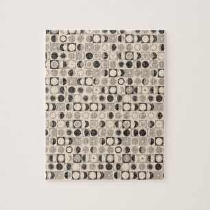 Brown Black Circles Jigsaw Puzzle Daisy