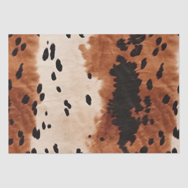 Brown Black Cream Cowhide Tissue Paper (Front)