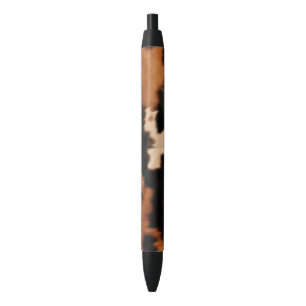 Brown Black Cream Faux Cow Print Ink Pen