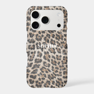 Brown Black Cream Leopard Animal Print Sparkle