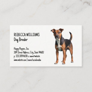 Brown Black Dog Alert   Animal Services Business Card