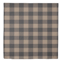 Brown Black Gingham Buffalo Plaid Farmhouse