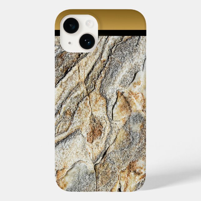 Brown Black Gold Marble Pattern iPhone / Android Case-Mate iPhone Case (Back)
