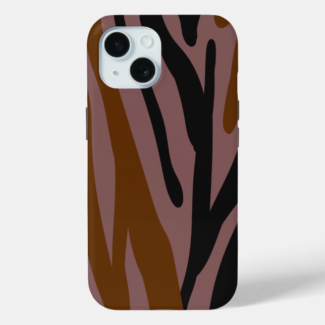 Brown Black Neon Striped  Case-Mate iPhone Case (Back)