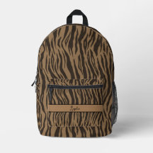 Brown & Black Personalise Backpack Bag