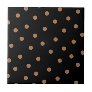 Brown Black Polkadot Pattern Tile