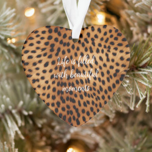 Brown Black Safari Cheetah Leopard Ornament