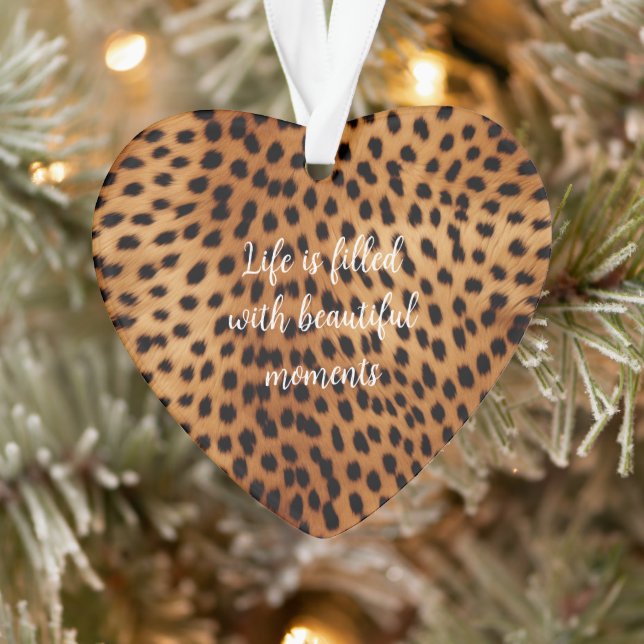 Brown Black Safari Cheetah Leopard Ornament (Tree)