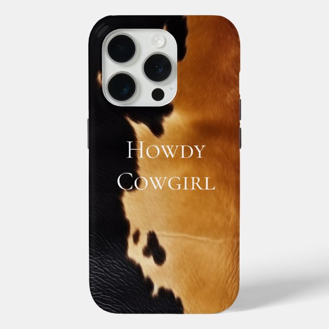 Brown Black Southwest Cowhide Case-Mate iPhone Case (Back)