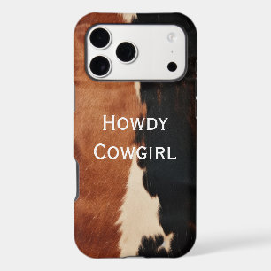 Brown Black Southwest Faux Cowhide