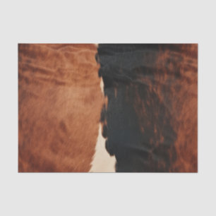 Brown Black Southwest Faux Cowhide Tissue Paper