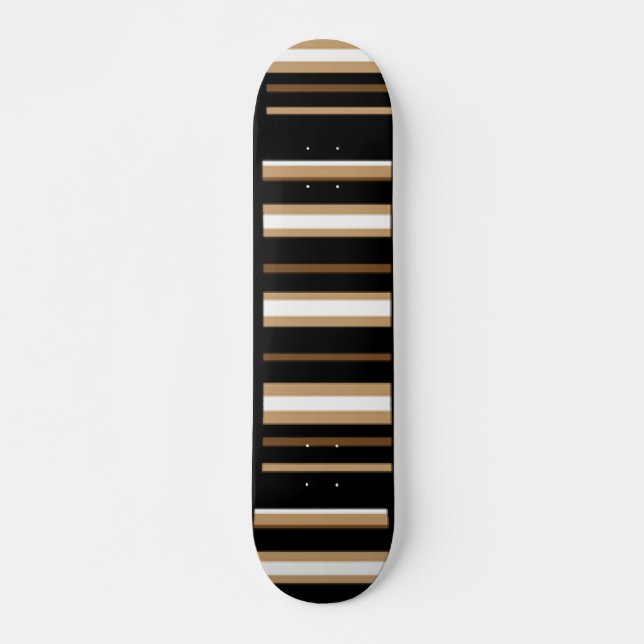 Brown Black Striped Skateboard (Front)