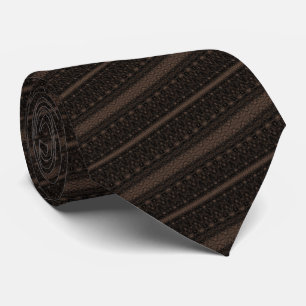 Brown & Black Striped Tie
