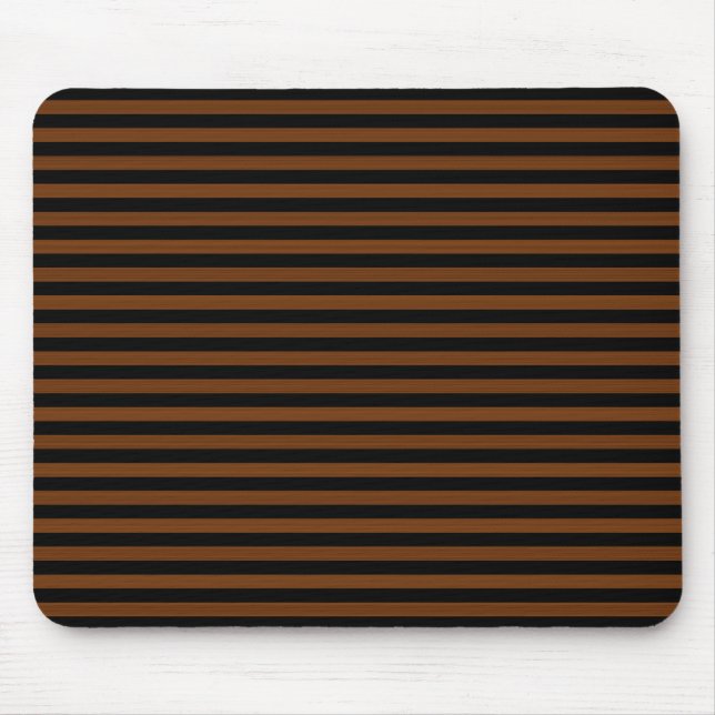 Brown Black Stripes Seamless Pattern Mouse Mat (Front)