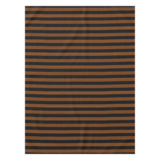 Brown Black Stripes Seamless Pattern Tablecloth (Front)