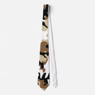 Brown, Black & Tan Military Camo Tie