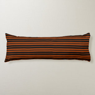 Brown Black Vertical Stripes Pattern Design Body Cushion