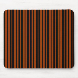 Brown Black Vertical Stripes Pattern Design Mouse Mat
