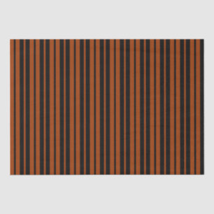 Brown Black Vertical Stripes Pattern Design Tissue Paper
