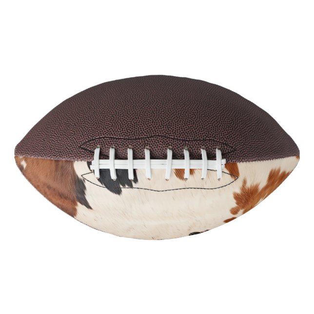 Brown Black White Cowhide American Football (Front)