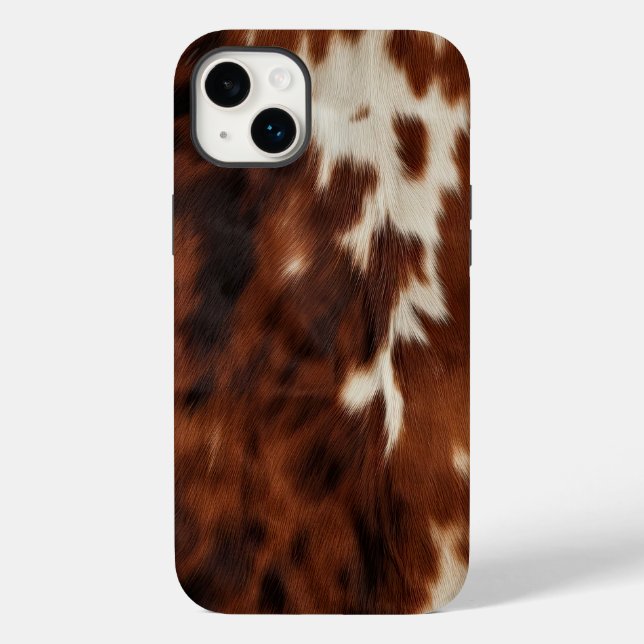 Brown Black White Cowhide Case-Mate iPhone Case (Back)