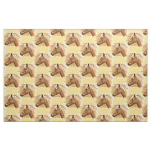 Brown Blonde Horse in Sun Fabric