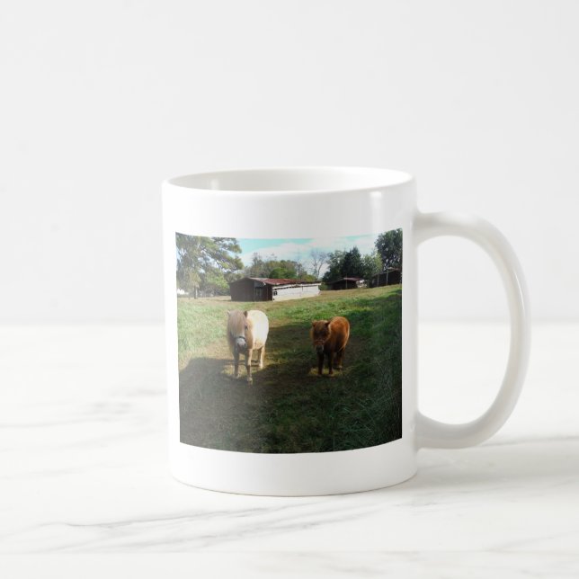 Brown Blonde, Two Miniature Horses, "Little Pony " Coffee Mug (Right)