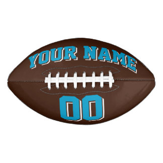 BROWN BLUE AND WHITE Custom Football American Football