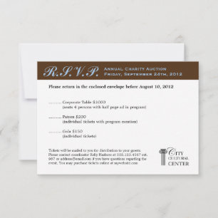 Brown blue business gala event corporate RSVP