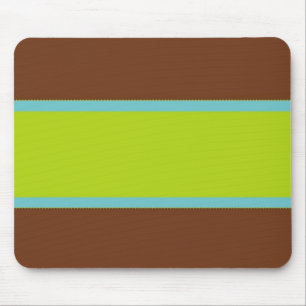 Brown, Blue & Lime Green Design 2 Mousepad