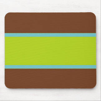 Brown, Blue & Lime Green Design 2 Mousepad