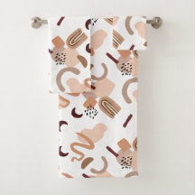 Brown Boho Abstract Print