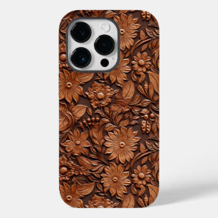 Brown Boho Floral Case-Mate iPhone 14 Pro Case