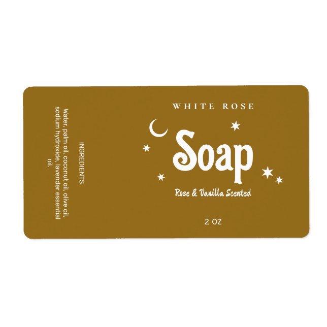 Brown Boho Themed Soap Labels (Front)