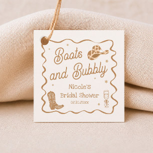 Brown Boots and Bubby Bridal Shower Favour Tags