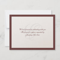 Brown border shimmer traditional wedding response