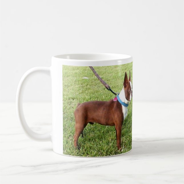 Brown Boston Terrier Mug (Left)