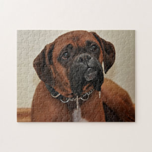 Brown boxer dog jigsaw puzzle