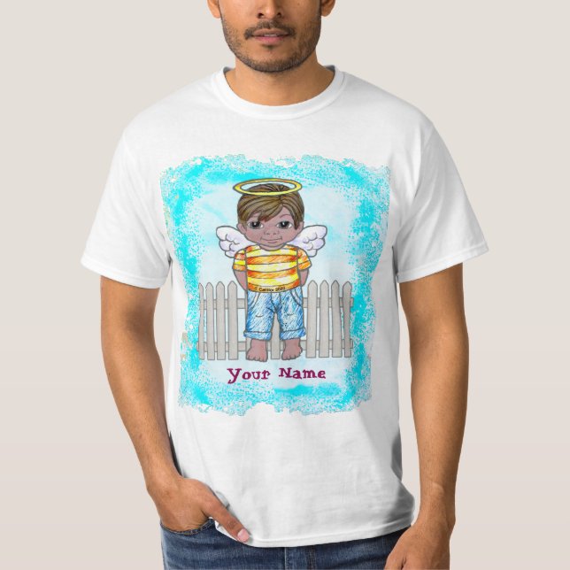 Brown Boy Angel  T-Shirt (Front)
