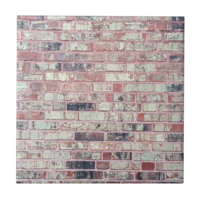 Brown Brick Background Red Bricks Grunge Wall Tile (Front)