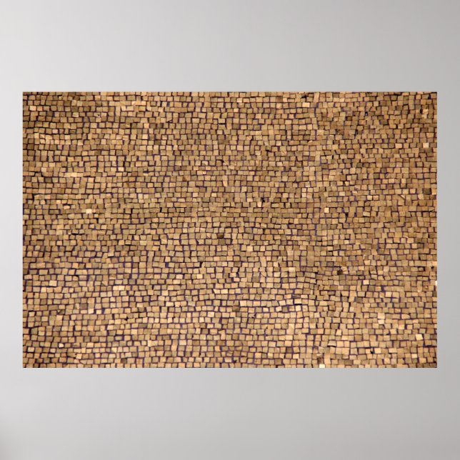 Brown brick block poster (Front)