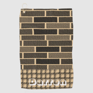Brown Brick Golf Towel