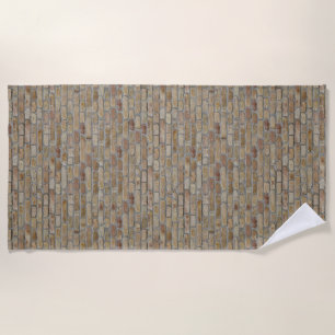 Brown Brick Wall A Novelty Design Beach Towel