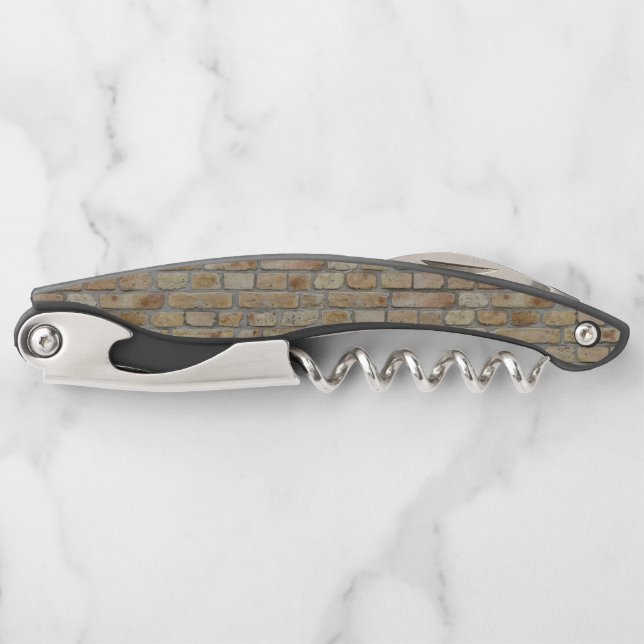 Brown Brick Wall A Novelty Design  Corkscrew (Front)