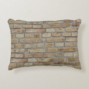 Brown Brick Wall A Novelty Design Decorative Cushion